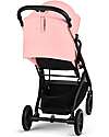 Cybex Beezy Stroller - Candy Pink - Black Frame - The Most Compact Lights Strollers