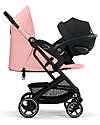 Cybex Beezy Stroller - Candy Pink - Black Frame - The Most Compact Lights Strollers
