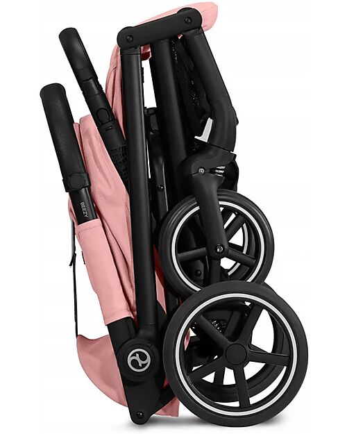 Cybex Beezy Stroller - Candy Pink - Black Frame - The Most Compact Lights Strollers