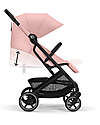 Cybex Beezy Stroller - Candy Pink - Black Frame - The Most Compact Lights Strollers