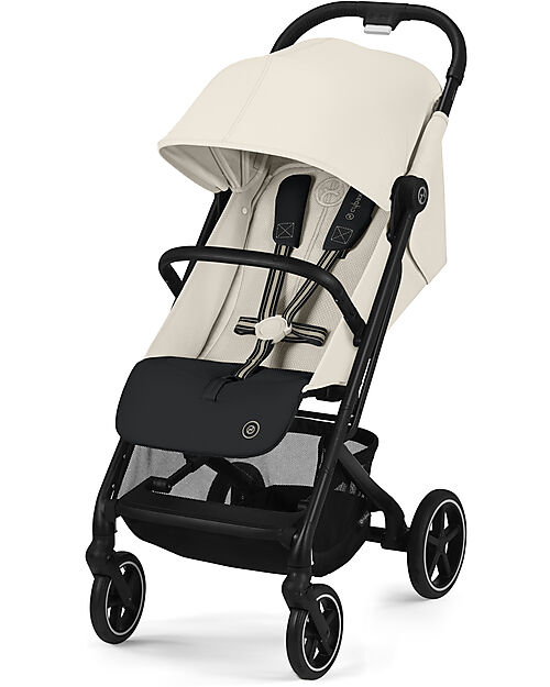 Cybex Beezy Stroller - Canvas White/Light Beige - The Most Compact Lights Strollers