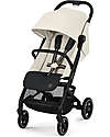 Cybex Beezy Stroller - Canvas White/Light Beige - The Most Compact Lights Strollers