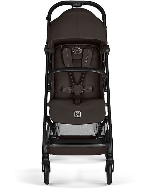 Cybex Beezy Stroller - Chocolate Brown - Black Frame - The Most Compact Lights Strollers