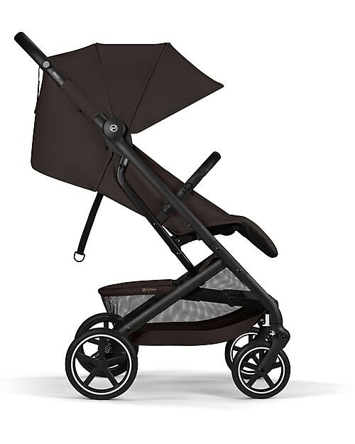 Cybex Beezy Stroller - Chocolate Brown - Black Frame - The Most Compact Lights Strollers
