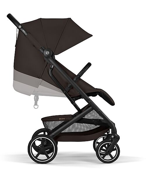 Cybex Beezy Stroller - Chocolate Brown - Black Frame - The Most Compact Lights Strollers