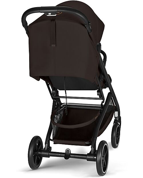 Cybex Beezy Stroller - Chocolate Brown - Black Frame - The Most Compact Lights Strollers
