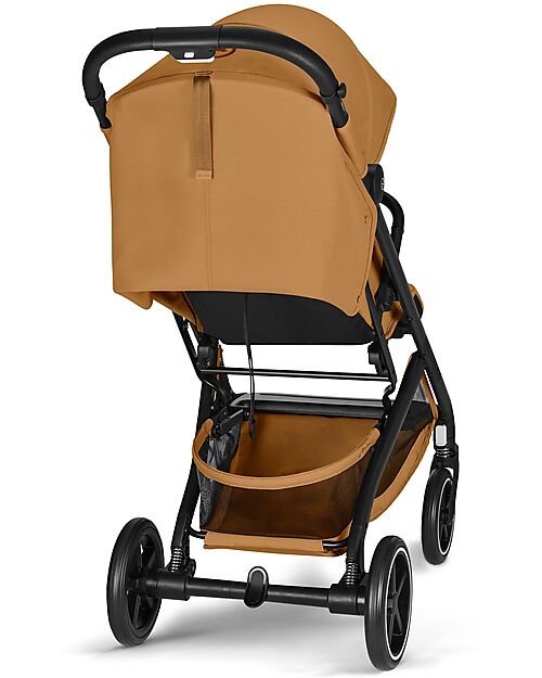 Cybex Beezy Stroller - Cinnamon Yellow - Black Frame - The Most Compact Lights Strollers