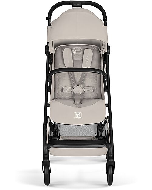 Cybex Beezy Stroller - Dune Grey - Black Frame - The Most Compact Lights Strollers