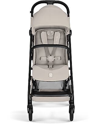 Cybex Beezy Stroller - Dune Grey - Black Frame - The Most Compact Lights Strollers