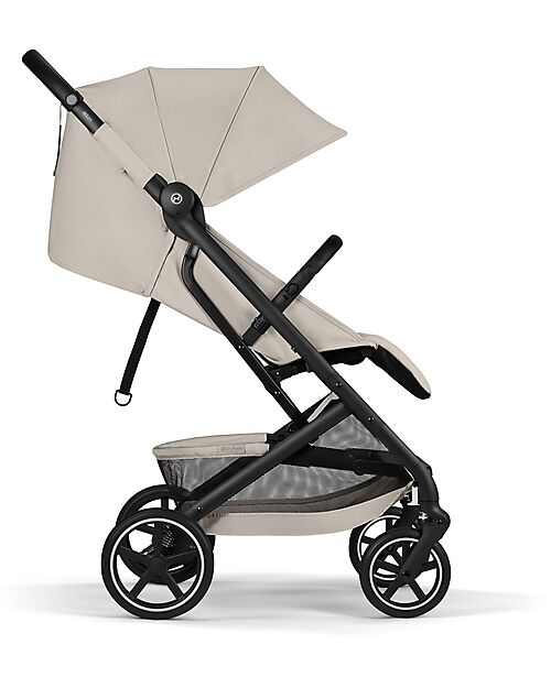 Cybex Beezy Stroller - Dune Grey - Black Frame - The Most Compact Lights Strollers