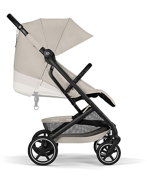 Cybex Beezy Stroller - Dune Grey - Black Frame - The Most Compact Lights Strollers