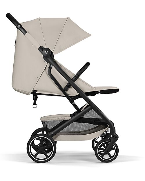 Cybex Beezy Stroller - Dune Grey - Black Frame - The Most Compact Lights Strollers