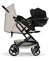 Cybex Beezy Stroller - Dune Grey - Black Frame - The Most Compact Lights Strollers