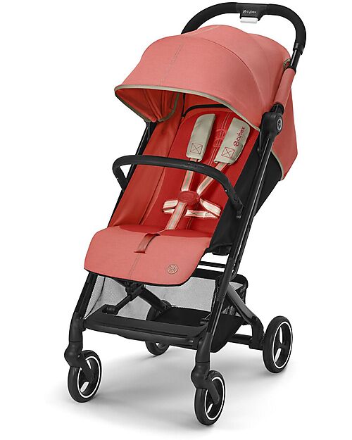 Cybex Beezy Stroller - Hibiscus Red/Red - with One-Pull Harness Lights Strollers