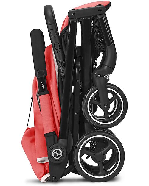 Cybex Beezy Stroller - Hibiscus Red/Red - with One-Pull Harness Lights Strollers