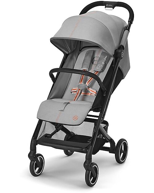 Cybex Beezy Stroller - Lava Grey/Mid Gray - with One-Pull Harness Lights Strollers