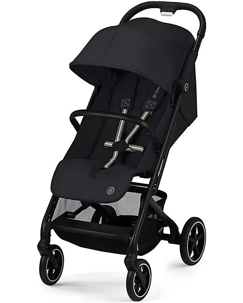 Cybex Beezy Stroller - Magic Black - Black Frame - The Most Compact Lights Strollers