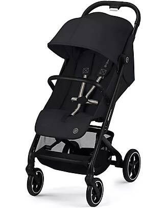 Cybex Beezy Stroller - Magic Black - Black Frame - The Most Compact Lights Strollers