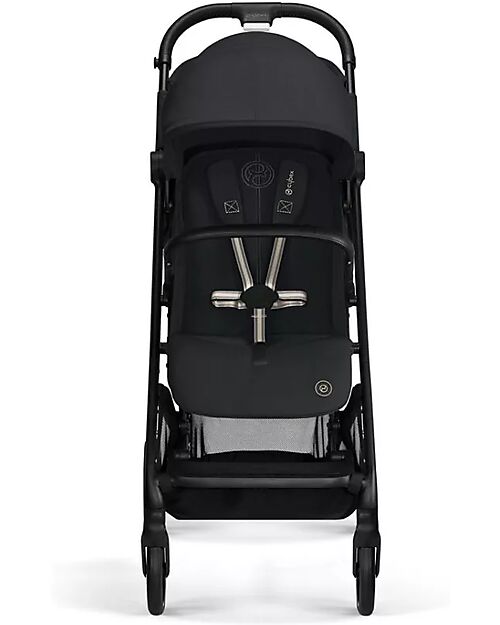 Cybex Beezy Stroller - Magic Black - Black Frame - The Most Compact Lights Strollers