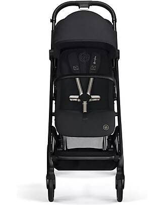 Cybex Beezy Stroller - Magic Black - Black Frame - The Most Compact Lights Strollers