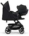 Cybex Beezy Stroller - Magic Black - Black Frame - The Most Compact Lights Strollers