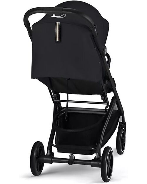 Cybex Beezy Stroller - Magic Black - Black Frame - The Most Compact Lights Strollers