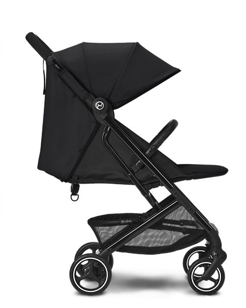 Cybex Beezy Stroller - Moon Black/Black - Comfort on the Go from Birth! Lights Strollers