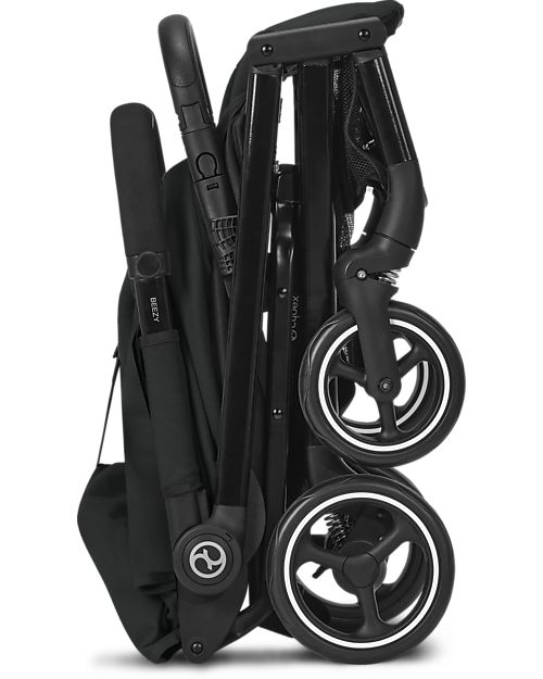 Cybex Beezy Stroller - Moon Black/Black - Comfort on the Go from Birth! Lights Strollers