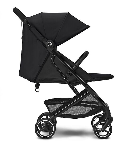 Cybex Beezy Stroller - Moon Black/Black - with One-Pull Harness Lights Strollers