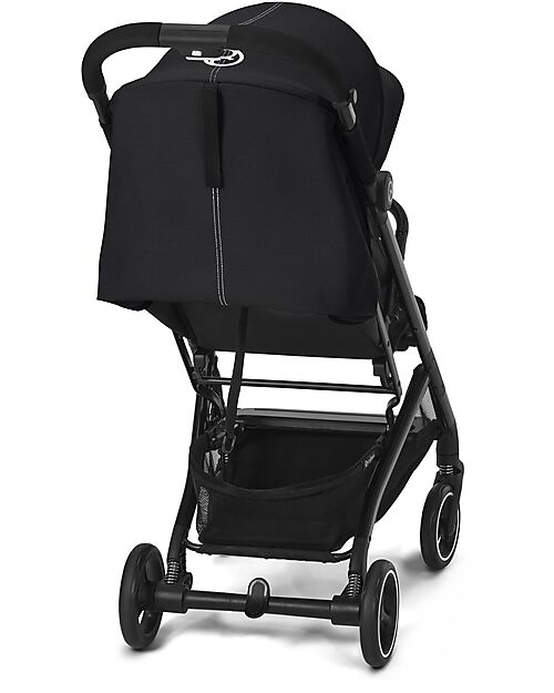 Cybex Beezy Stroller - Moon Black/Black - with One-Pull Harness Lights Strollers