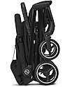 Cybex Beezy Stroller - Moon Black/Black - with One-Pull Harness Lights Strollers