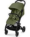 Cybex Beezy Stroller - Moss Green - Black Frame - The Most Compact Lights Strollers