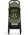 Cybex Beezy Stroller - Moss Green - Black Frame - The Most Compact Lights Strollers