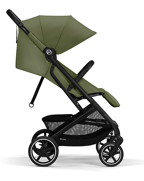 Cybex Beezy Stroller - Moss Green - Black Frame - The Most Compact Lights Strollers