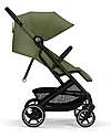 Cybex Beezy Stroller - Moss Green - Black Frame - The Most Compact Lights Strollers