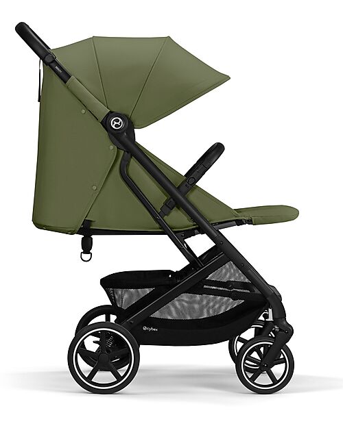 Cybex Beezy Stroller - Moss Green - Black Frame - The Most Compact Lights Strollers