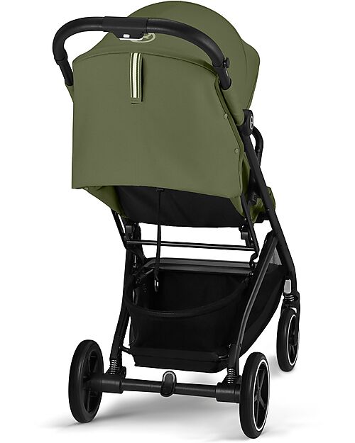 Cybex Beezy Stroller - Moss Green - Black Frame - The Most Compact Lights Strollers
