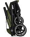 Cybex Beezy Stroller - Moss Green - Black Frame - The Most Compact Lights Strollers