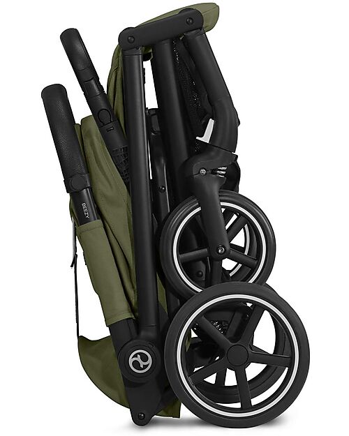 Cybex Beezy Stroller - Moss Green/Khaki - The Most Compact Lights Strollers