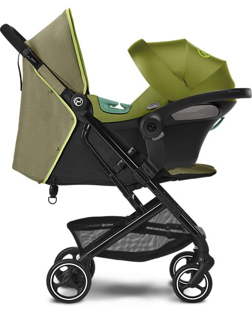 Cybex Beezy Stroller - Nature Green/Green - Comfort on the Go from Birth! Lights Strollers