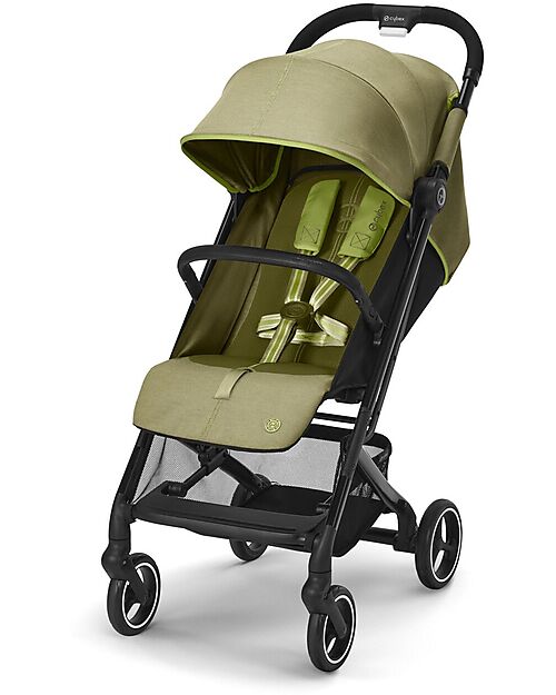 Cybex Beezy Stroller - Nature Green/Green - with One-Pull Harness Lights Strollers