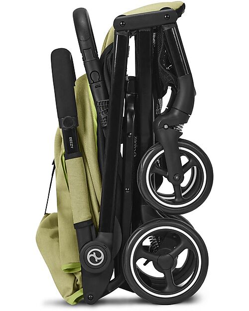 Cybex Beezy Stroller - Nature Green/Green - with One-Pull Harness Lights Strollers