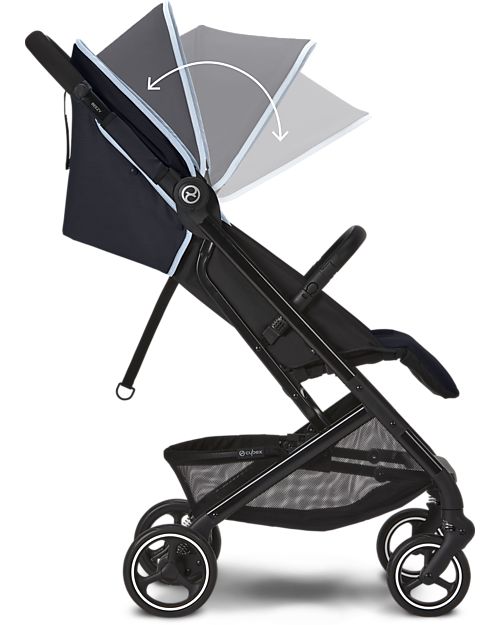 Cybex Beezy Stroller - Ocean Blue/Navy Blue - Comfort on the Go from Birth! Lights Strollers