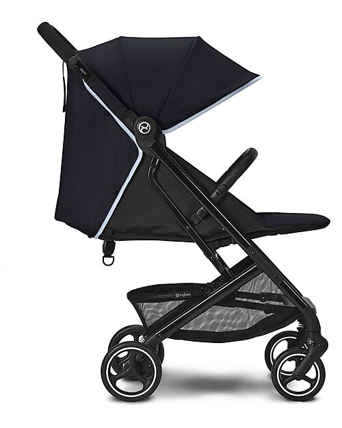Cybex Beezy Stroller - Ocean Blue/Navy Blue - with One-Pull Harness Lights Strollers