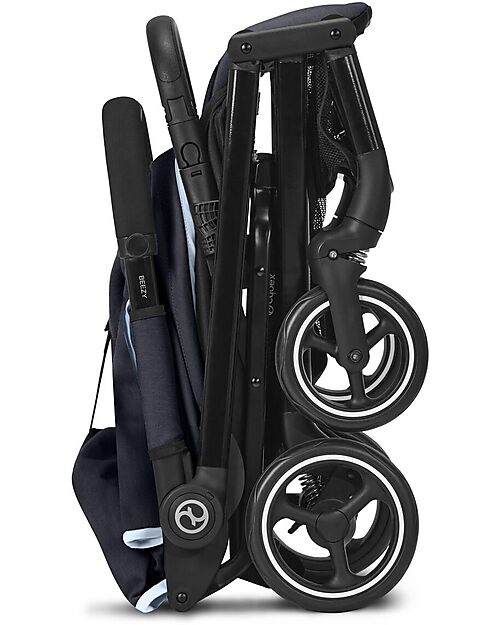 Cybex Beezy Stroller - Ocean Blue/Navy Blue - with One-Pull Harness Lights Strollers
