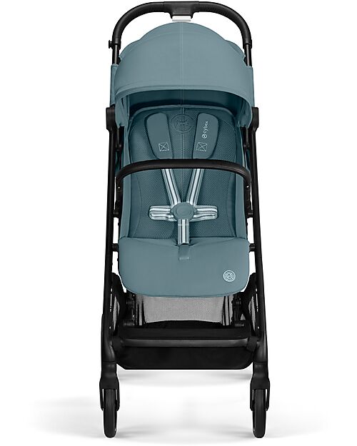 Cybex Beezy Stroller - Stormy Blue - Black Frame - The Most Compact Lights Strollers