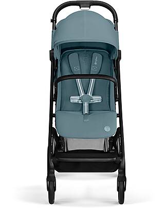 Cybex Beezy Stroller - Stormy Blue - Black Frame - The Most Compact Lights Strollers