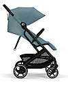 Cybex Beezy Stroller - Stormy Blue - Black Frame - The Most Compact Lights Strollers