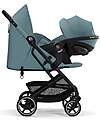 Cybex Beezy Stroller - Stormy Blue - Black Frame - The Most Compact Lights Strollers