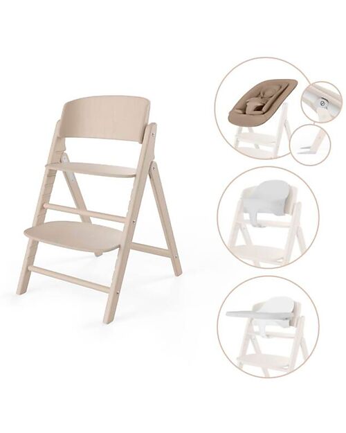 Cybex Click&Fold High Chair - All Natural - 4in1 High Chairs